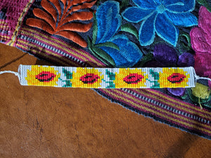 White Sunflower Anklet