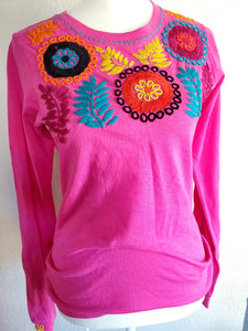 Make a Move Long Sleeve Top (Fuchsia)