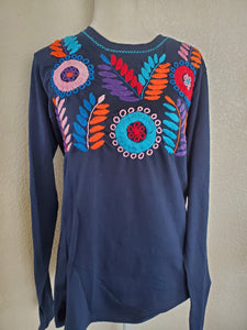 Make a Move Long Sleeve Top (Navy)