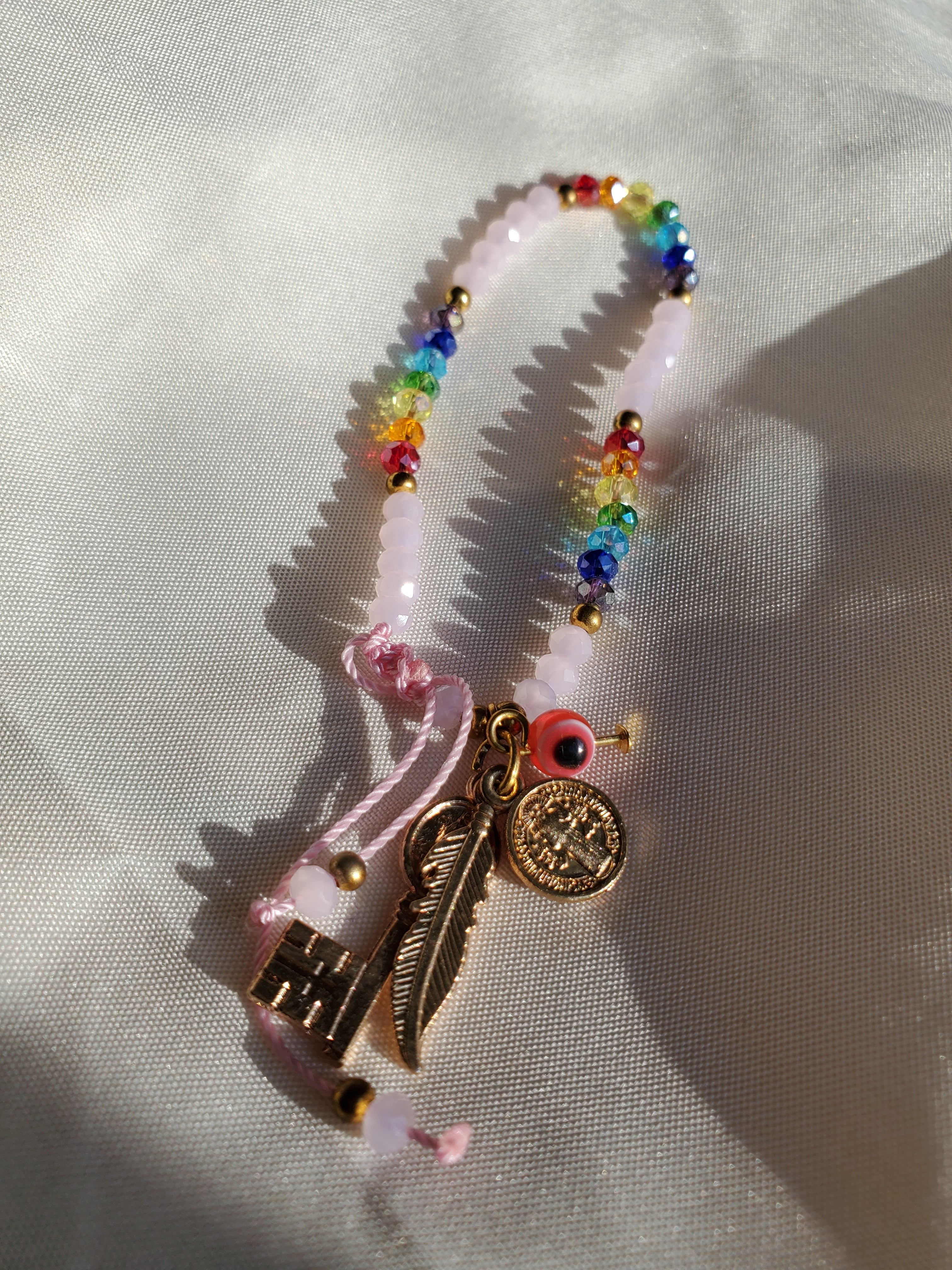 Rainbow Charms Bead Bracelet