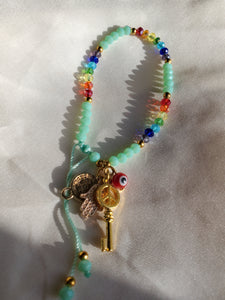 Rainbow Charms Bead Bracelet
