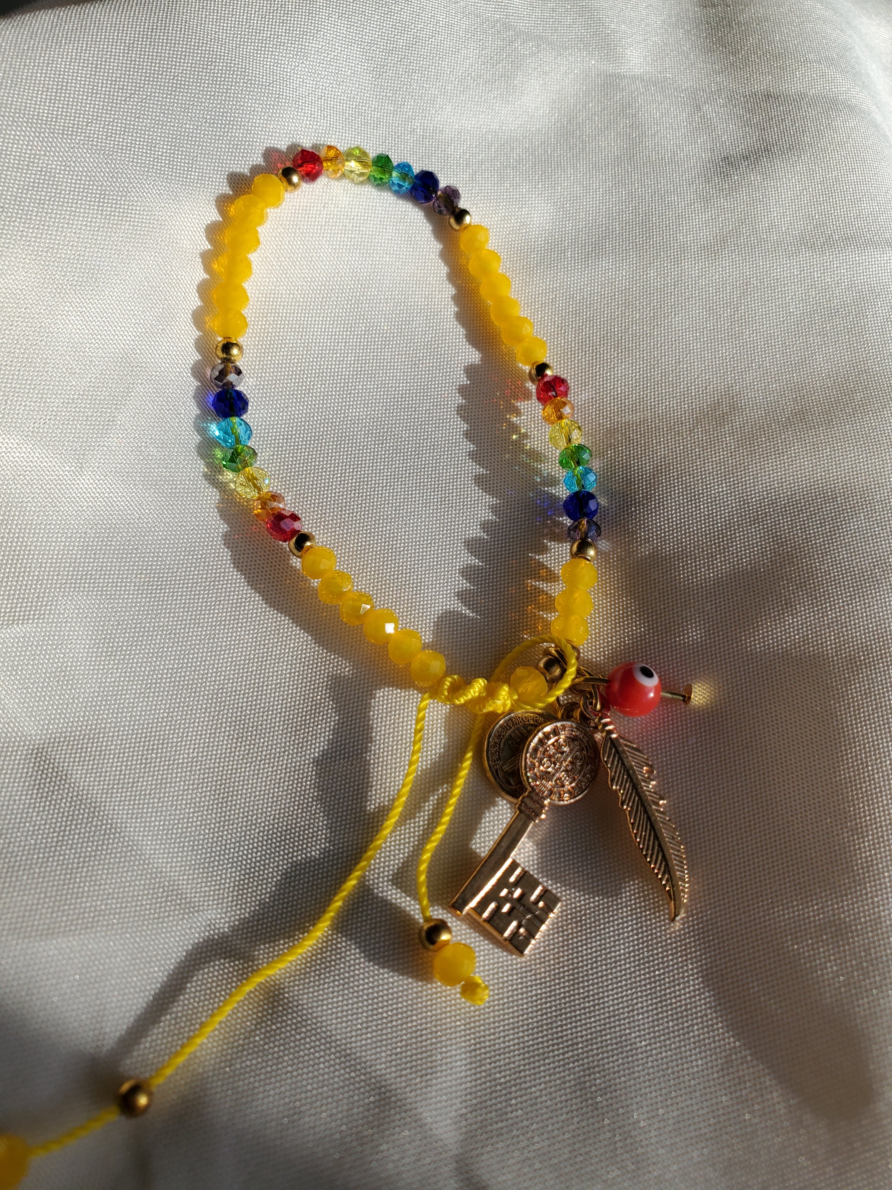 Rainbow Charms Bead Bracelet