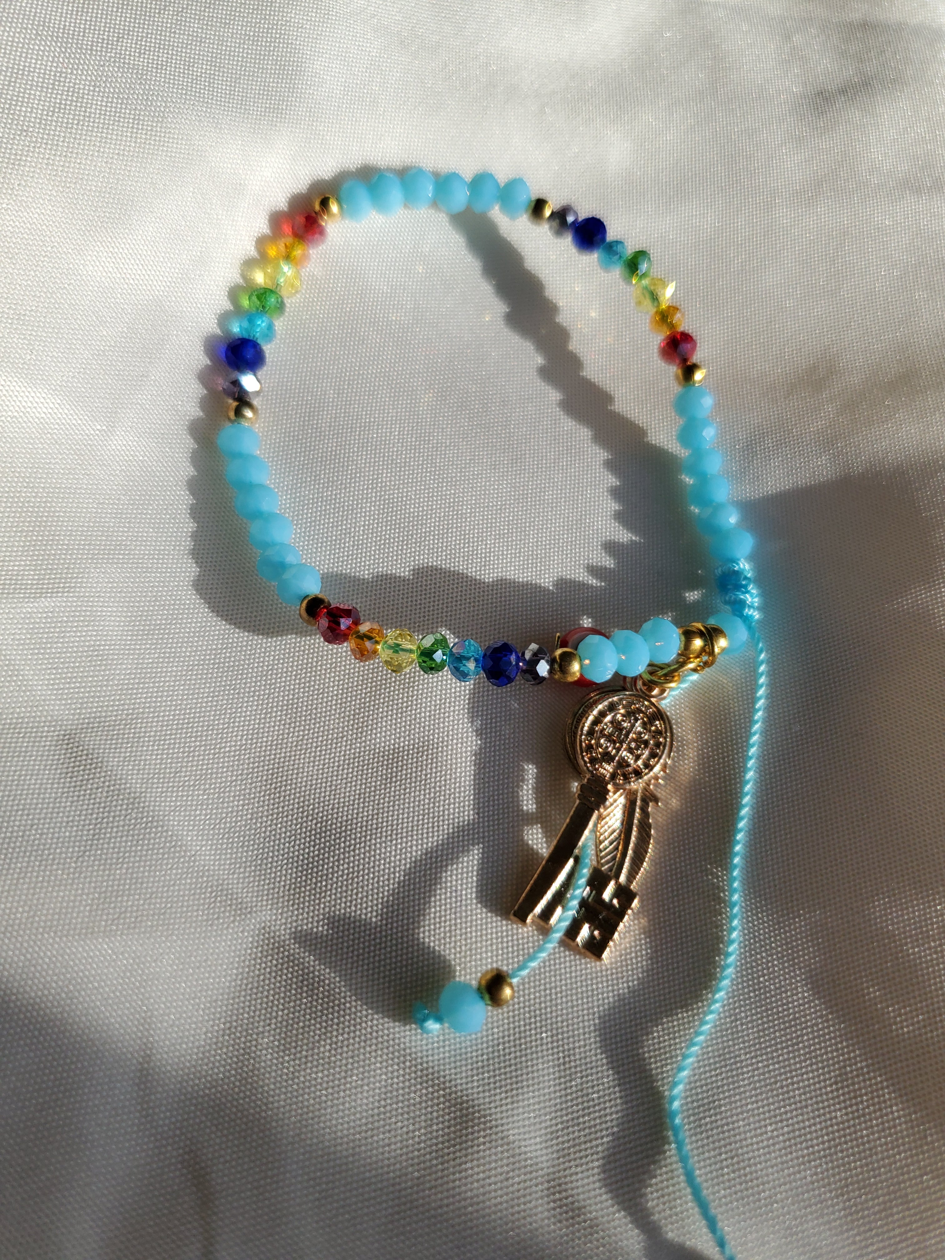 Rainbow Charms Bead Bracelet