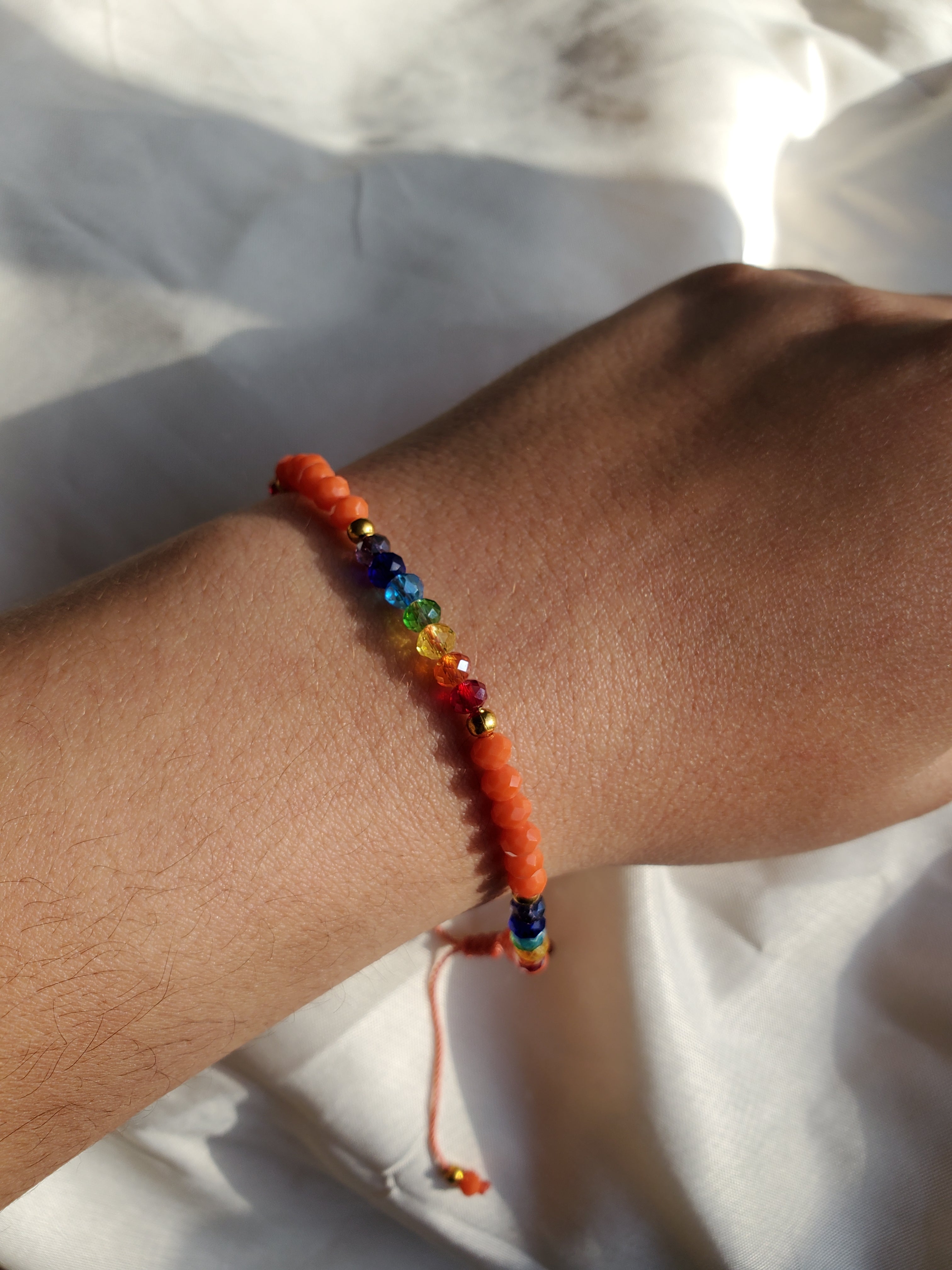 Rainbow Charms Bead Bracelet