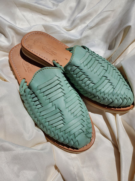 Luz Slip-On Huaraches (Mint) – Shop Raíces - Main Image